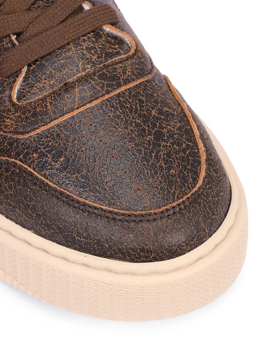 Кеды кожаные на меху VOILE BLANCHE 001 2019551 01 0D02 Коричневый  Фото 5