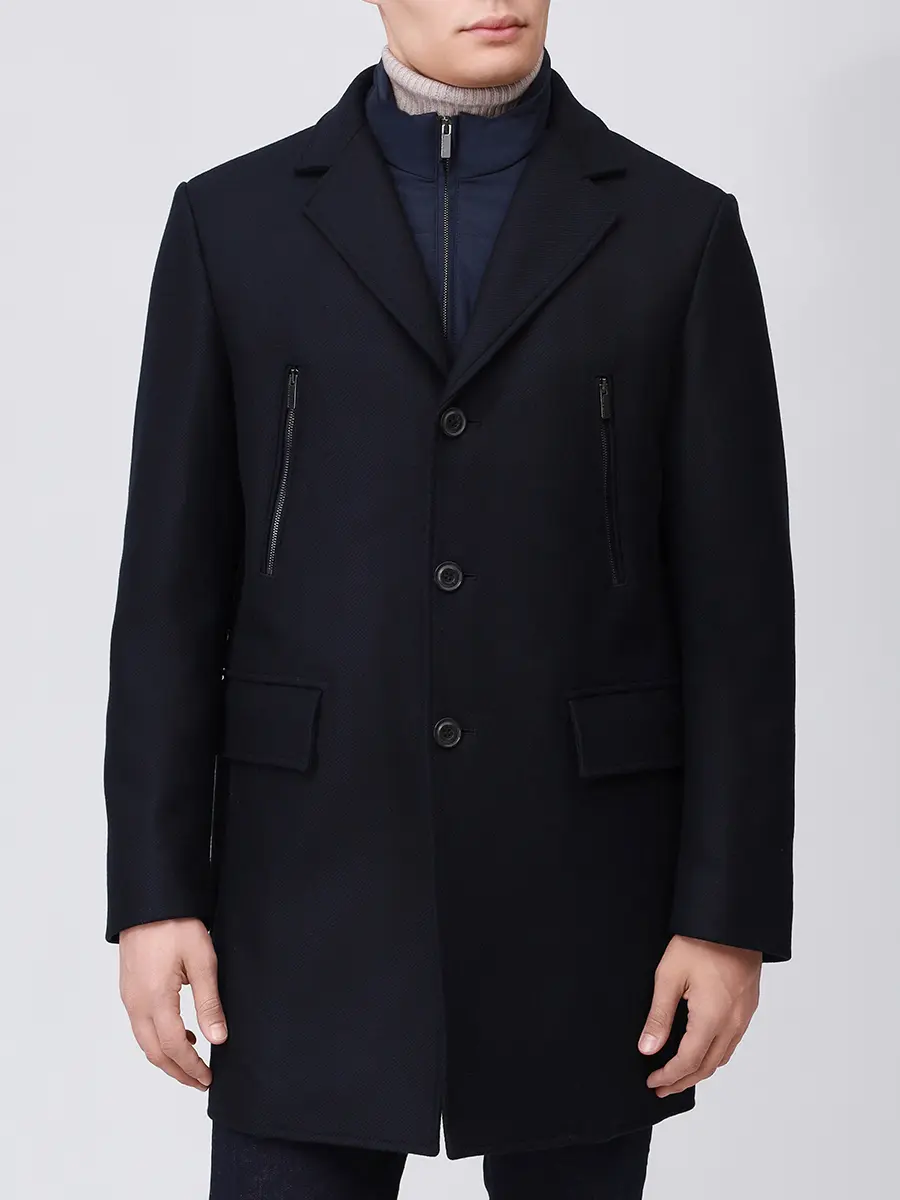 Пальто шерстяное PAUL & SHARK 15312170/050 Синий  Фото 4