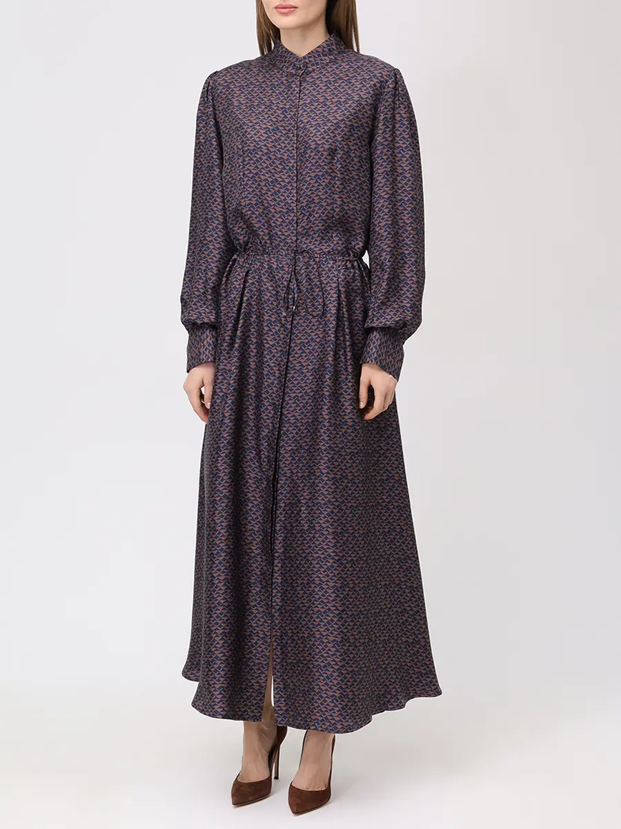 Платье шелковое KITON D52302K0586G08001 Принт  Фото 4