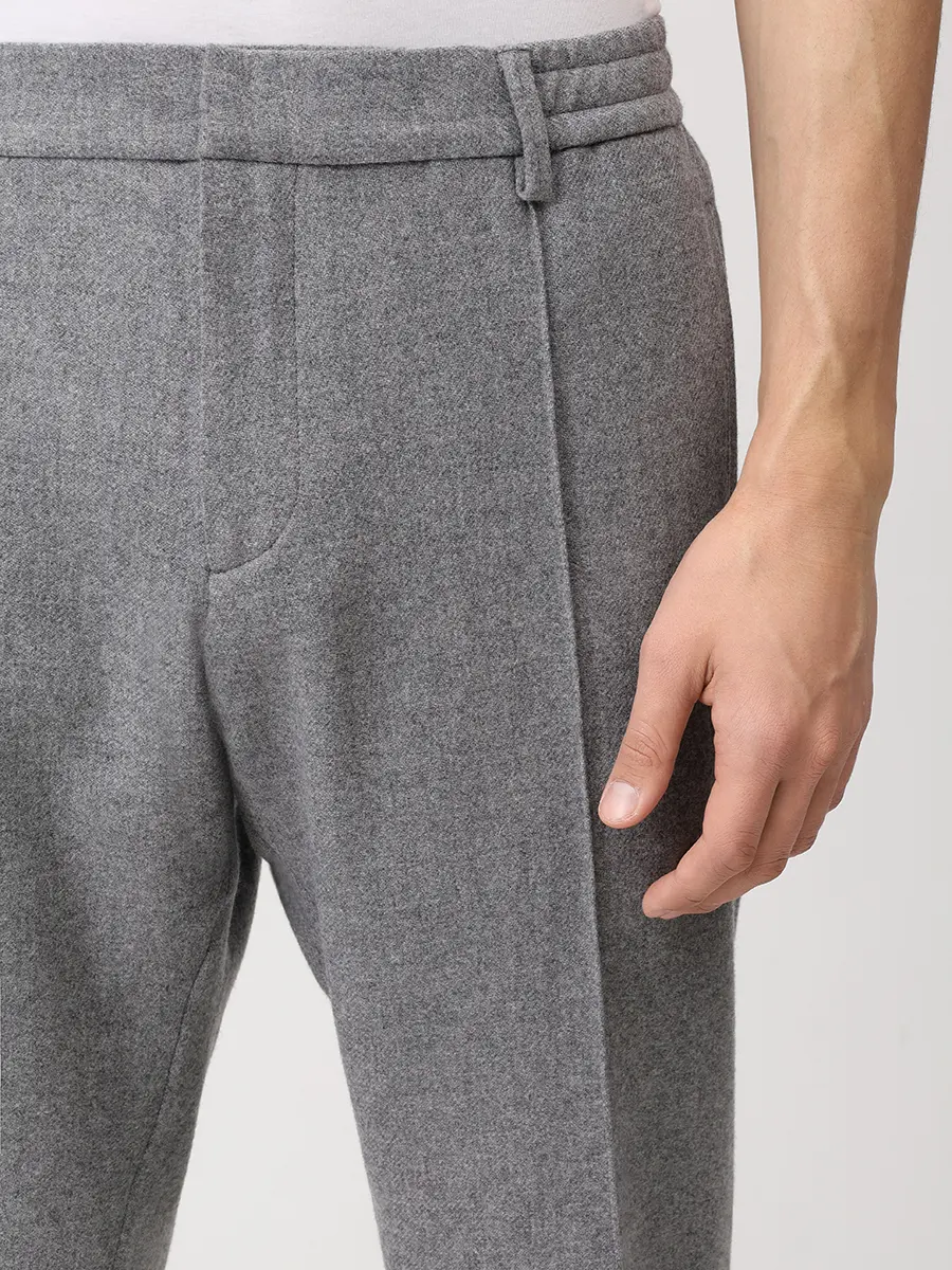 Брюки из шерсти и кашемира PAUL & SHARK 15314051/067 Серый  Фото 5