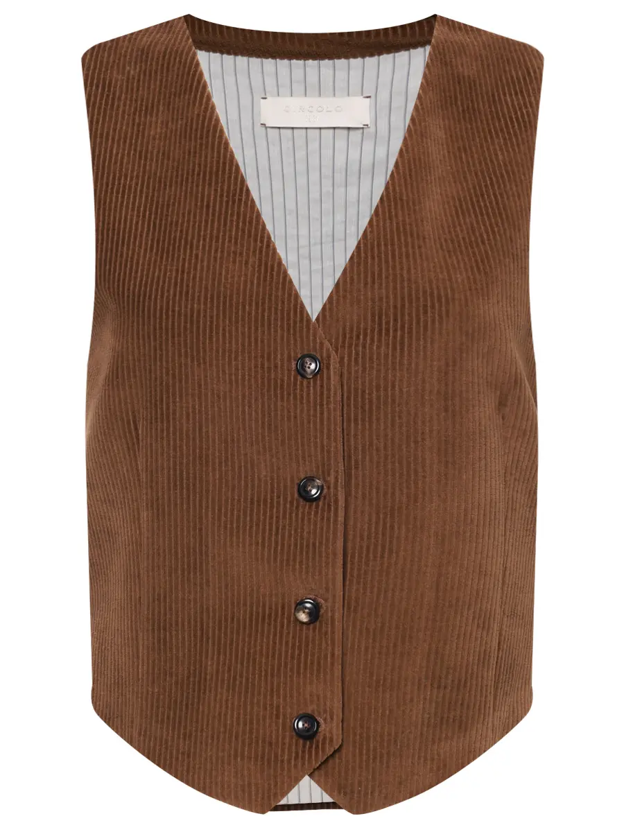 Жилет вельветовый CIRCOLO 1901 FD3642 1171 Коричневый 
