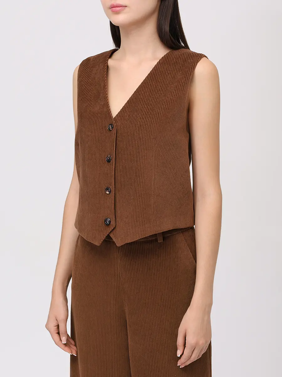 Жилет вельветовый CIRCOLO 1901 FD3642 1171 Коричневый  Фото 4