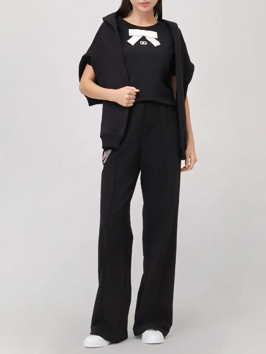 Футболка хлопковая DOLCE & GABBANA F8N08Z GDC6K N0000 Черный  Фото 2