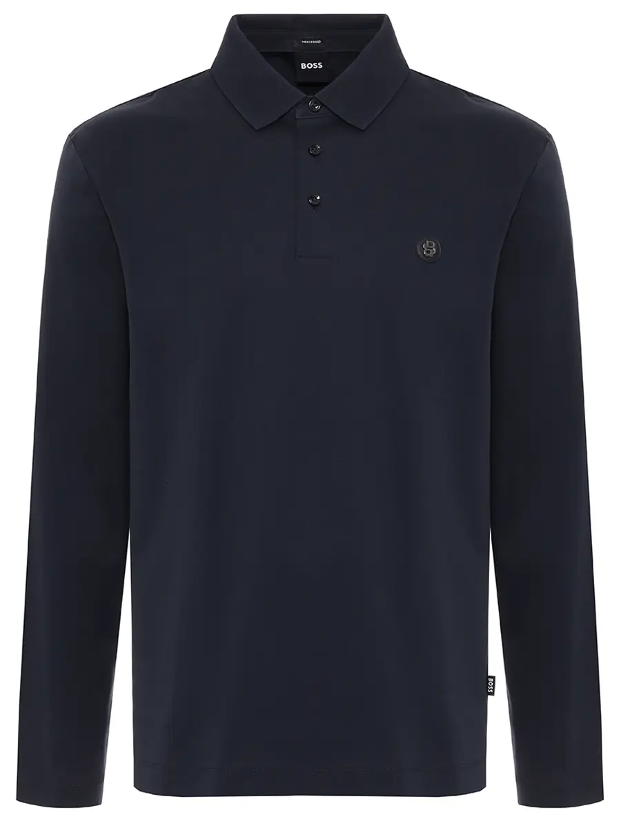 Поло хлопковое BOSS 50523917/406 Синий 