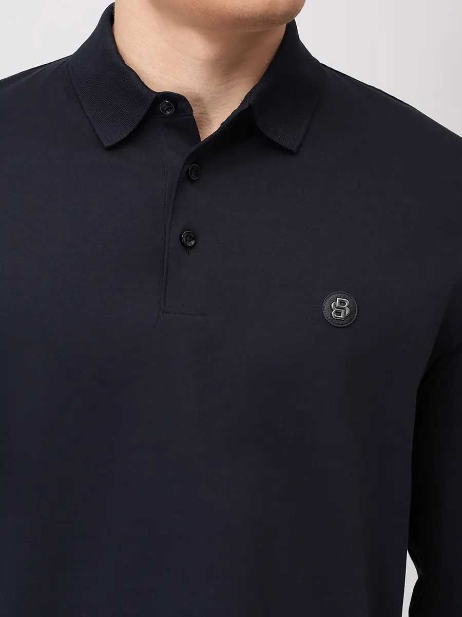 Поло хлопковое BOSS 50523917/406 Синий  Фото 5