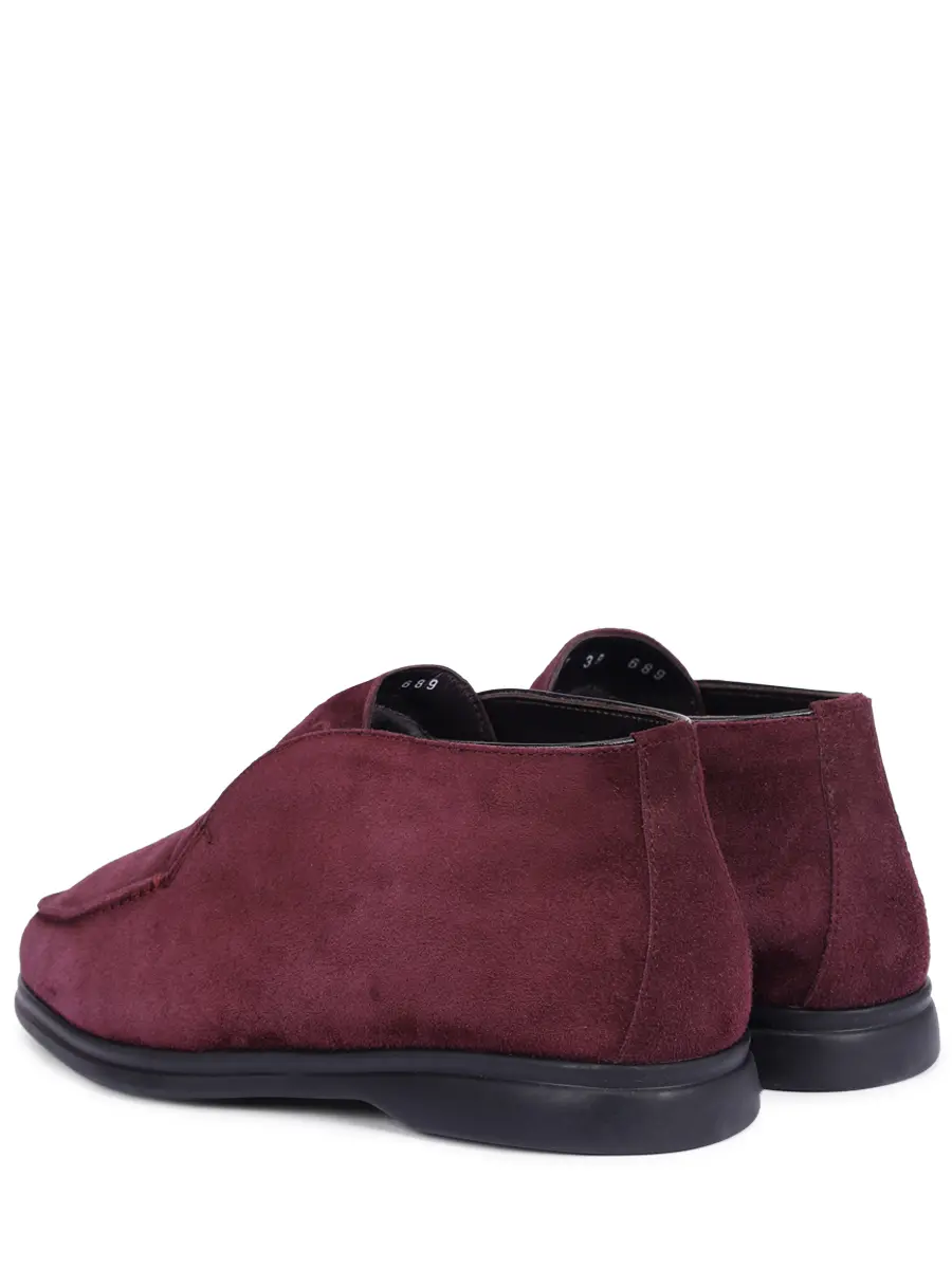 Ботинки замшевые на меху ALDO BRUE` BD331T-CA-387 Бордовый  Фото 4