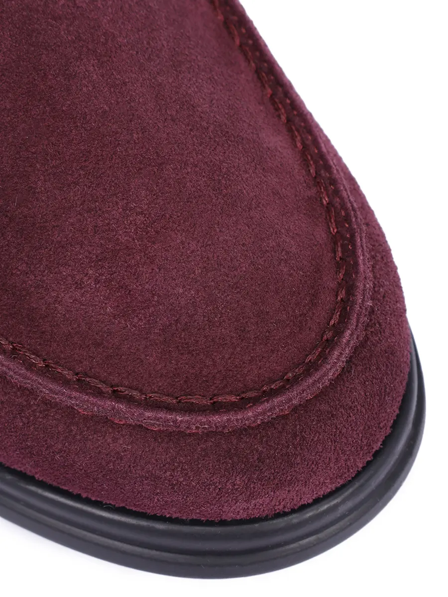 Ботинки замшевые на меху ALDO BRUE` BD331T-CA-387 Бордовый  Фото 5