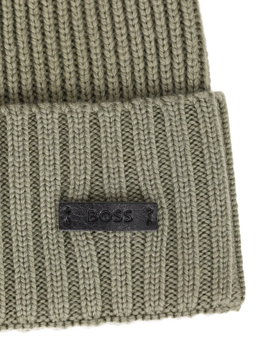 Шапка шерстяная BOSS 50495306/314 Зеленый  Фото 3