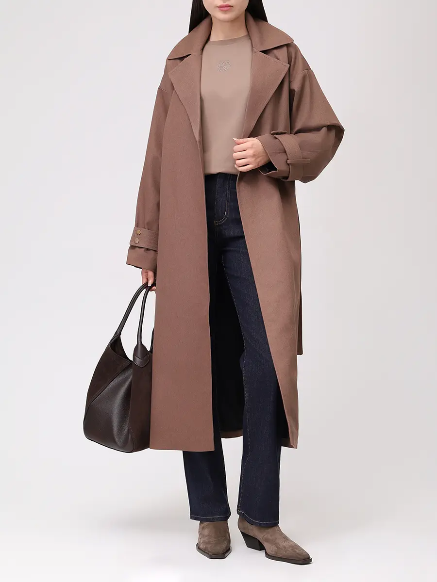 Футболка хлопковая BOSS 50551443/247 Коричневый  Фото 2