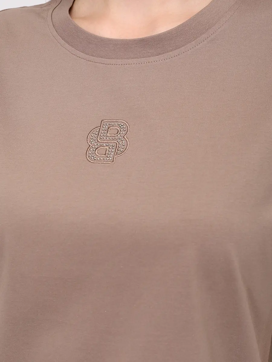 Футболка хлопковая BOSS 50551443/247 Коричневый  Фото 5