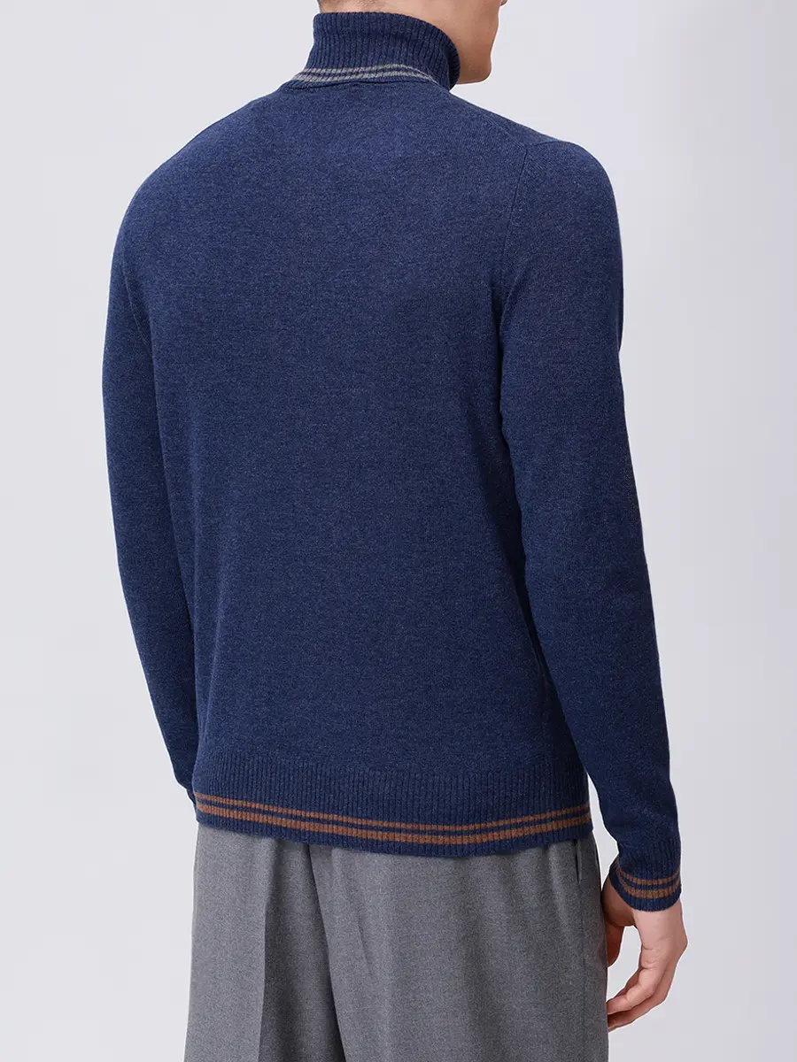 Свитер из шерсти и кашемира L.B.M. 1911 59503/7/6351 Темно- Синий  Фото 3