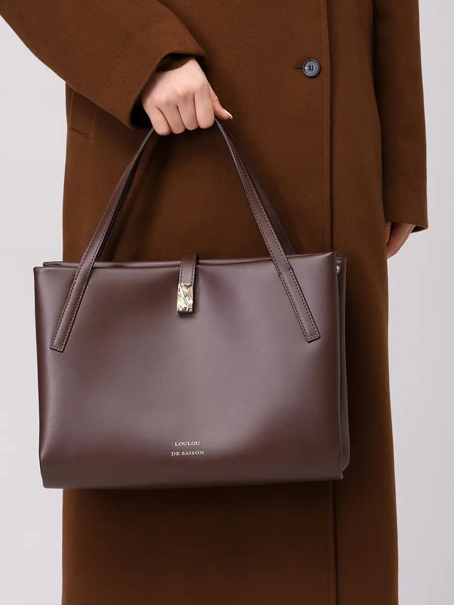 Сумка-тоут кожаная Cary LOULOU DE SAISON CARY Коричневый  Фото 2