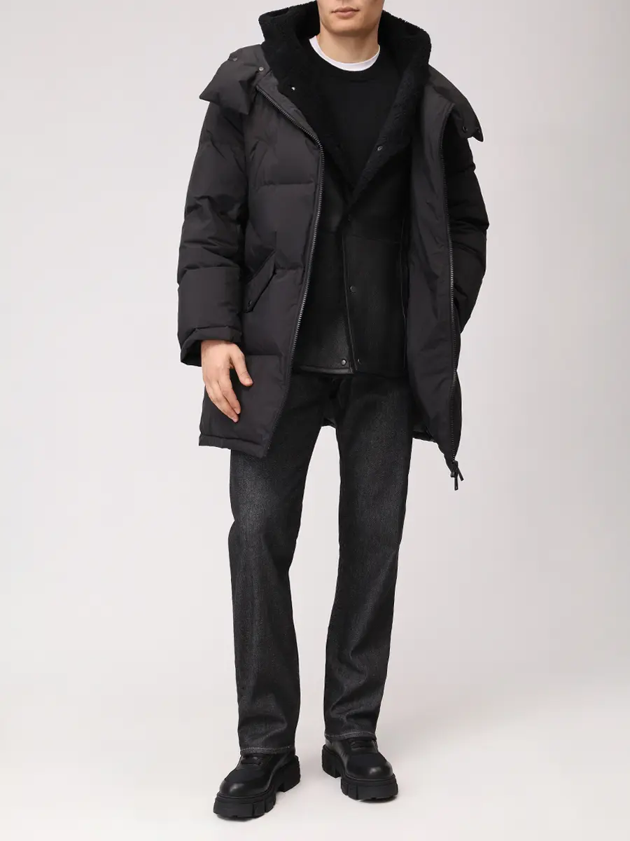 Пуховик стеганый YVES SALOMON 26W26WHM01594J17W C99 Черный  Фото 2