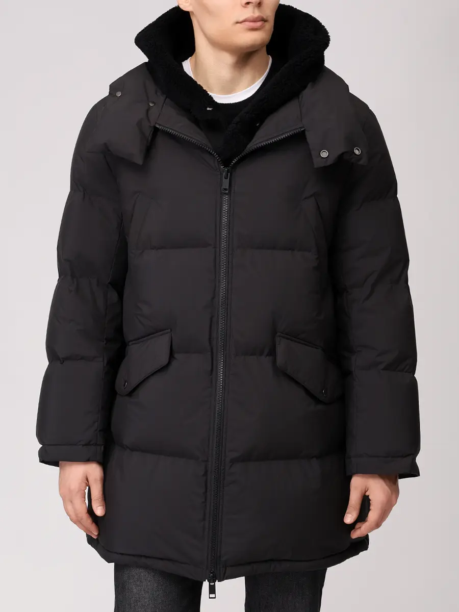 Пуховик стеганый YVES SALOMON 26W26WHM01594J17W C99 Черный  Фото 4