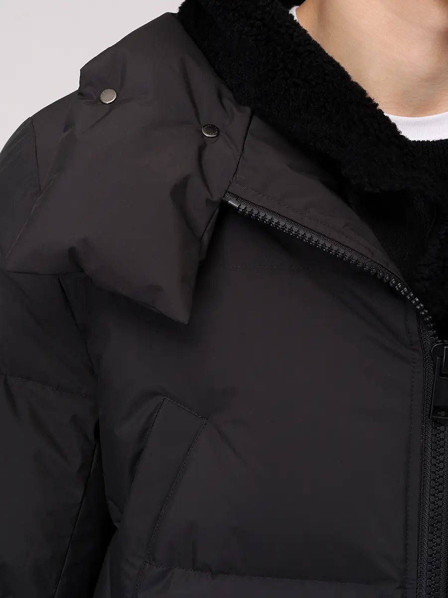 Пуховик стеганый YVES SALOMON 26W26WHM01594J17W C99 Черный  Фото 5