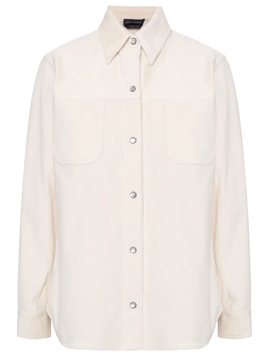 Рубашка вельветовая LORENA ANTONIAZZI C2591CA41A_5118 101 Белый 