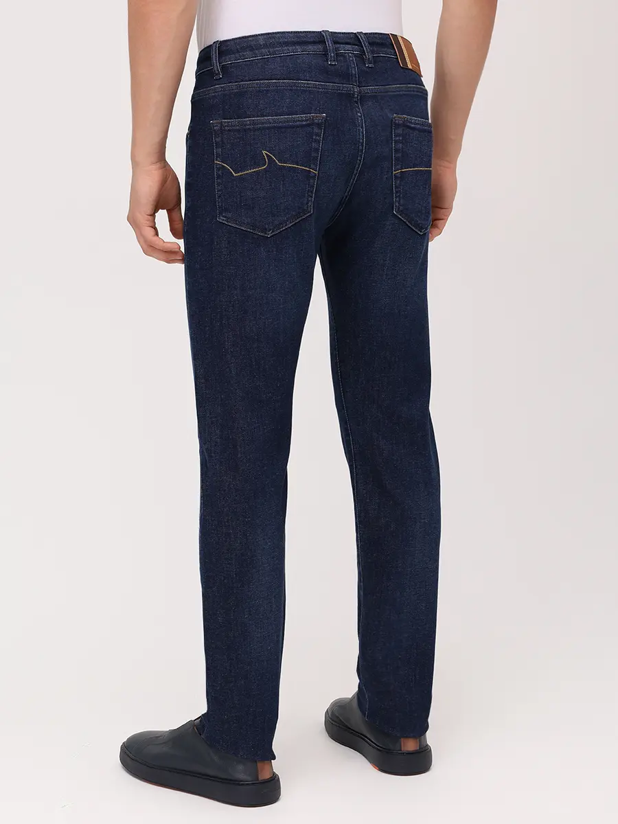 Джинсы Regular Fit хлопковые PAUL & SHARK 15314141/J03 Синий  Фото 3