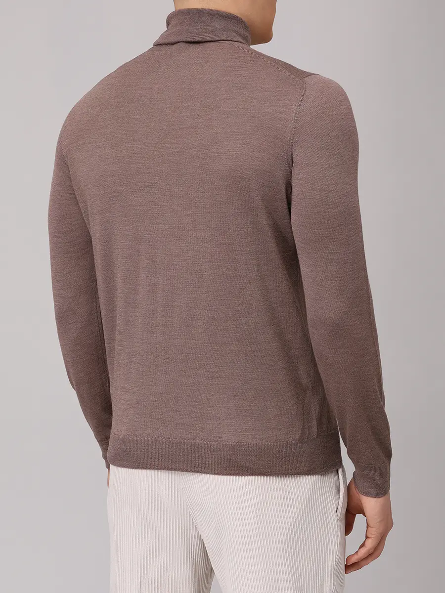 

Водолазка из шерсти и шелка, Коричневый, BU 7000/25247/1319057531/0123 Светло-