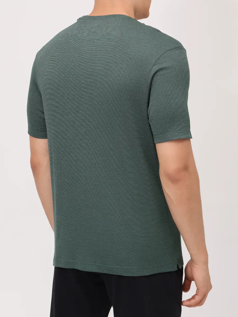 Футболка из хлопка и лиоцелла PAUL & SHARK 15311602/513 Зеленый  Фото 3