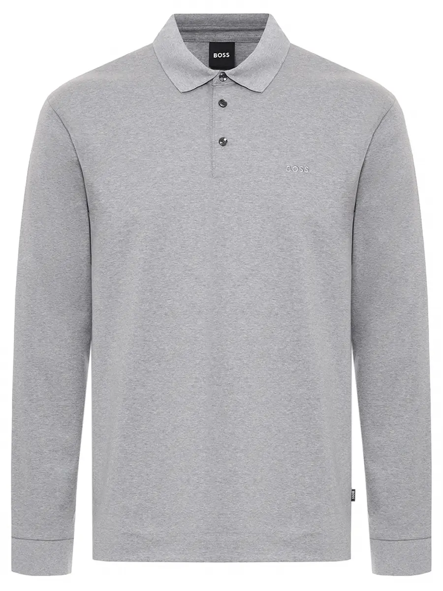 Поло хлопковое BOSS 50468392/041 Серый 
