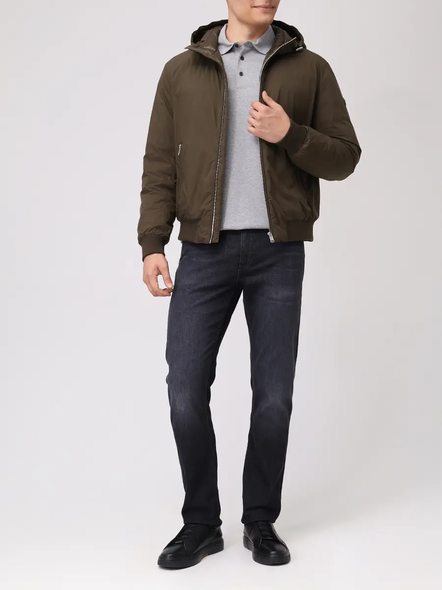 Поло хлопковое BOSS 50468392/041 Серый  Фото 2