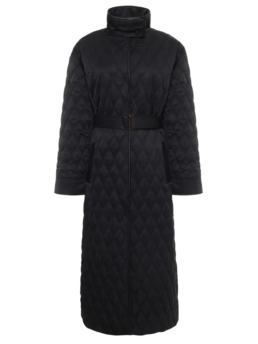 Плащ стеганый AGNONA TH1005U-U6024U-K09 Черный 