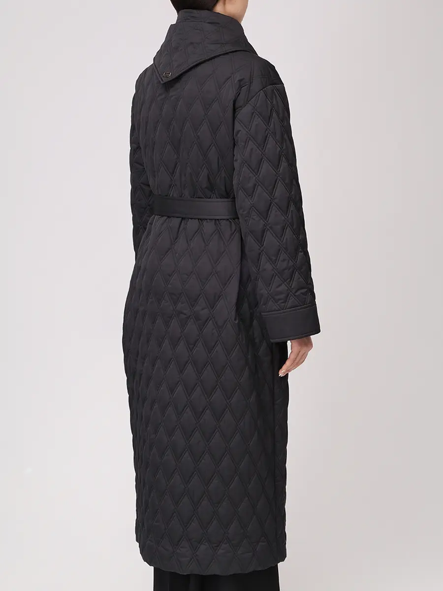 Плащ стеганый AGNONA TH1005U-U6024U-K09 Черный  Фото 3