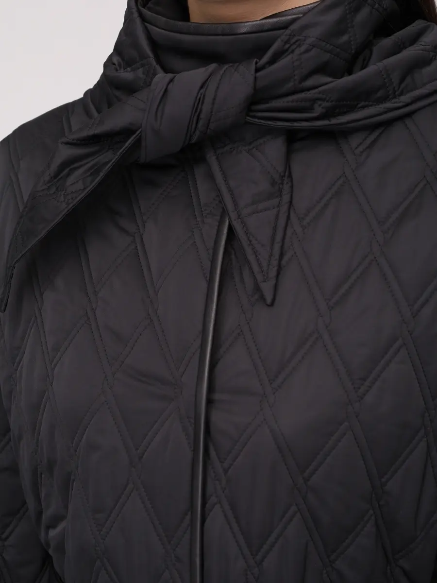 Плащ стеганый AGNONA TH1005U-U6024U-K09 Черный  Фото 5