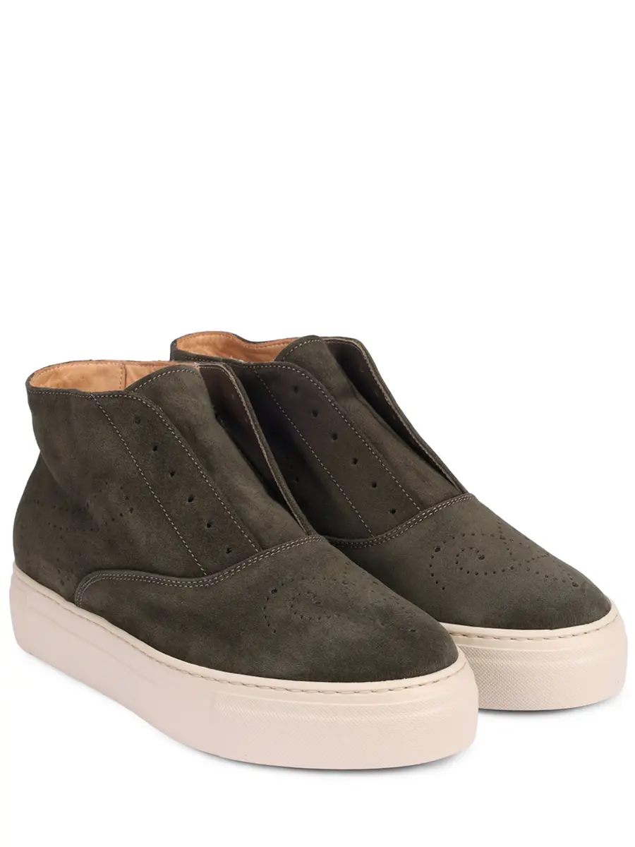 Ботинки замшевые на меху FRATELLI ROSSETTI ONE 76817-PL41840 Хаки  Фото 2