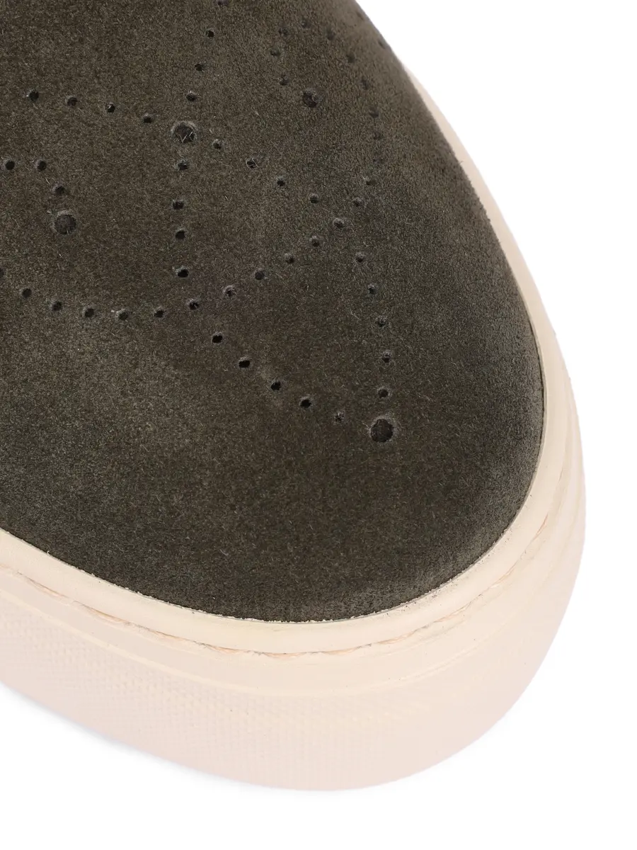 Ботинки замшевые на меху FRATELLI ROSSETTI ONE 76817-PL41840 Хаки  Фото 5