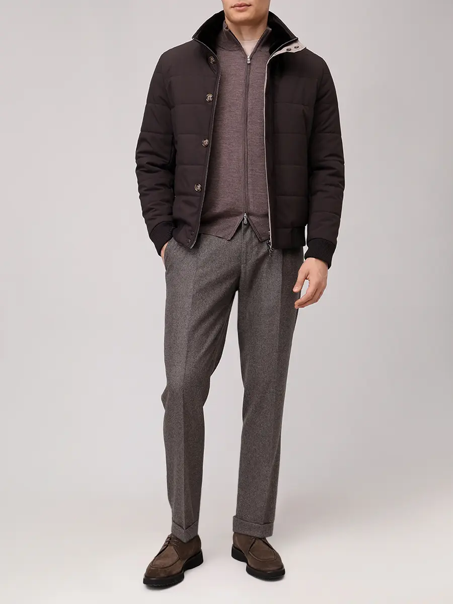 Куртка стеганая BARBA NAPOLI BU 4400/00006/51201/0090 Темно- Серый  Фото 2