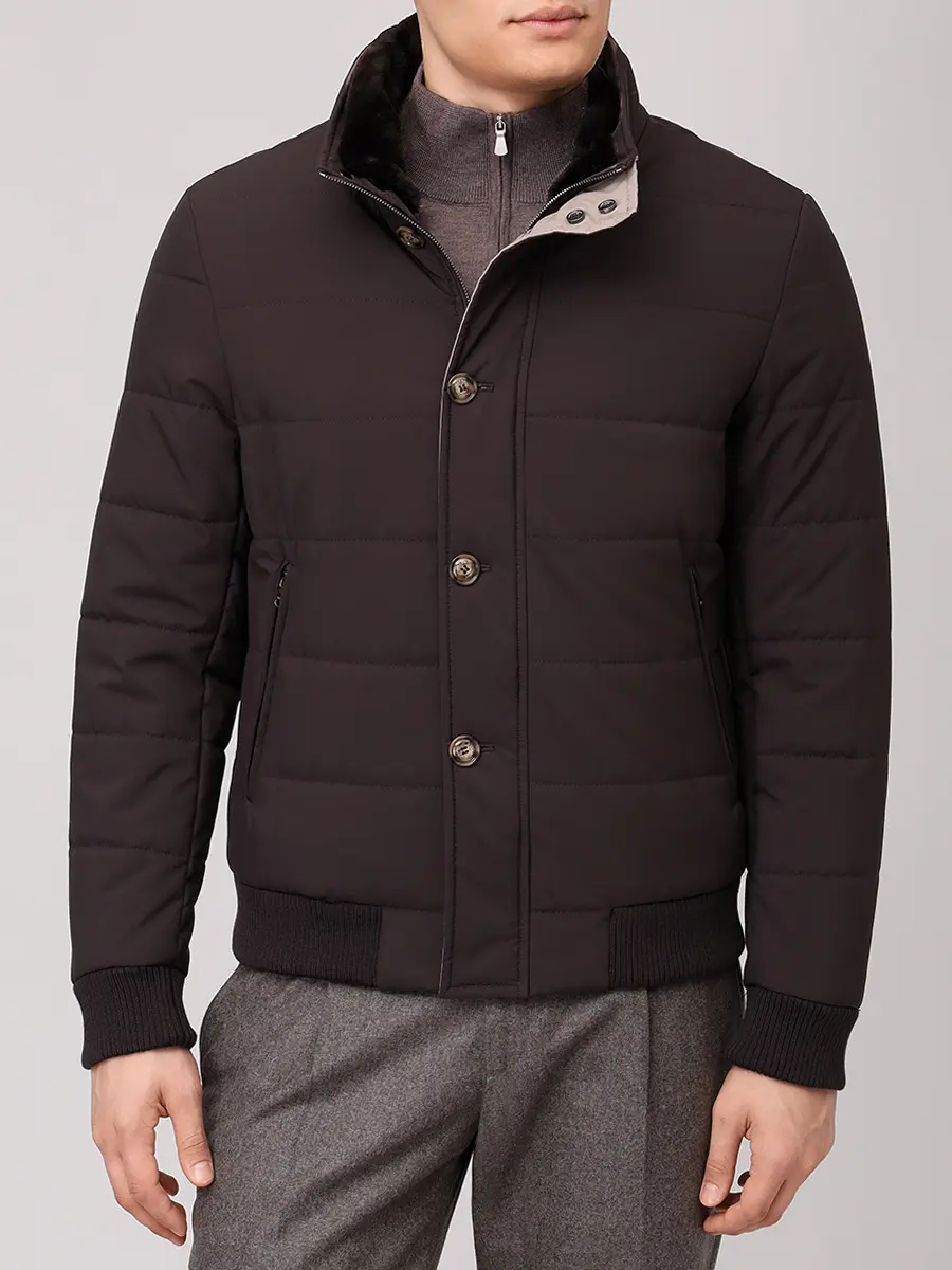 Куртка стеганая BARBA NAPOLI BU 4400/00006/51201/0090 Темно- Серый  Фото 4