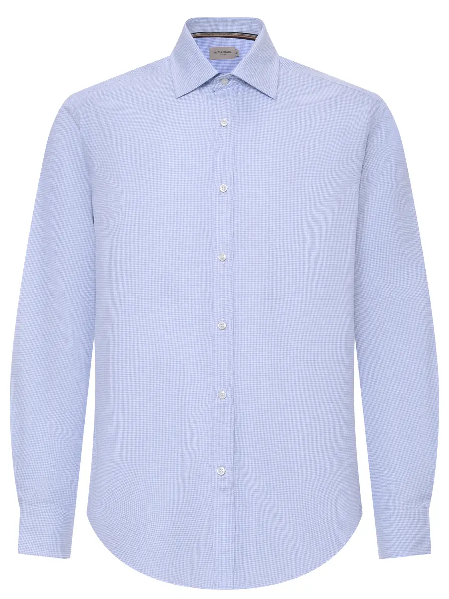 Рубашка Regular Fit хлопковая PAUL & SHARK 15313103CF/G33 Голубой 