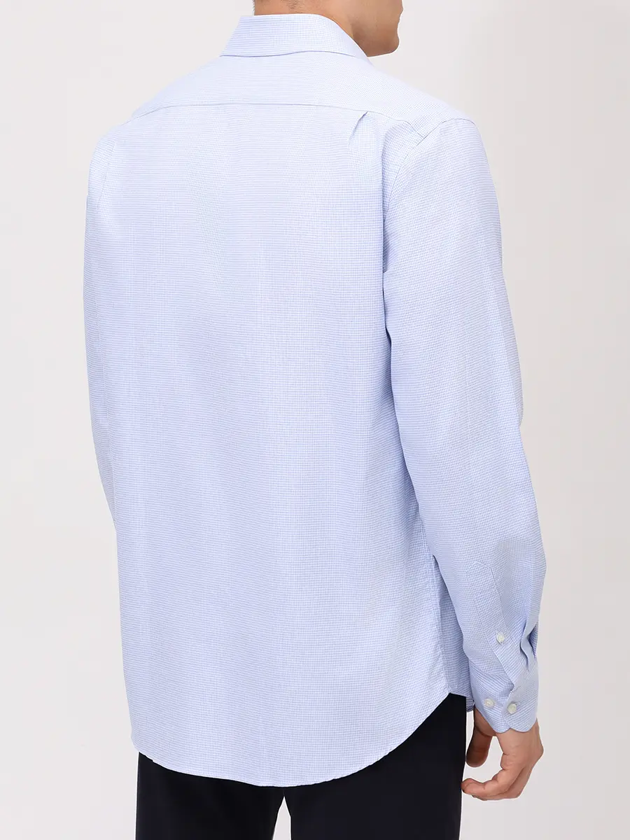 Рубашка Regular Fit хлопковая PAUL & SHARK 15313103CF/G33 Голубой  Фото 3