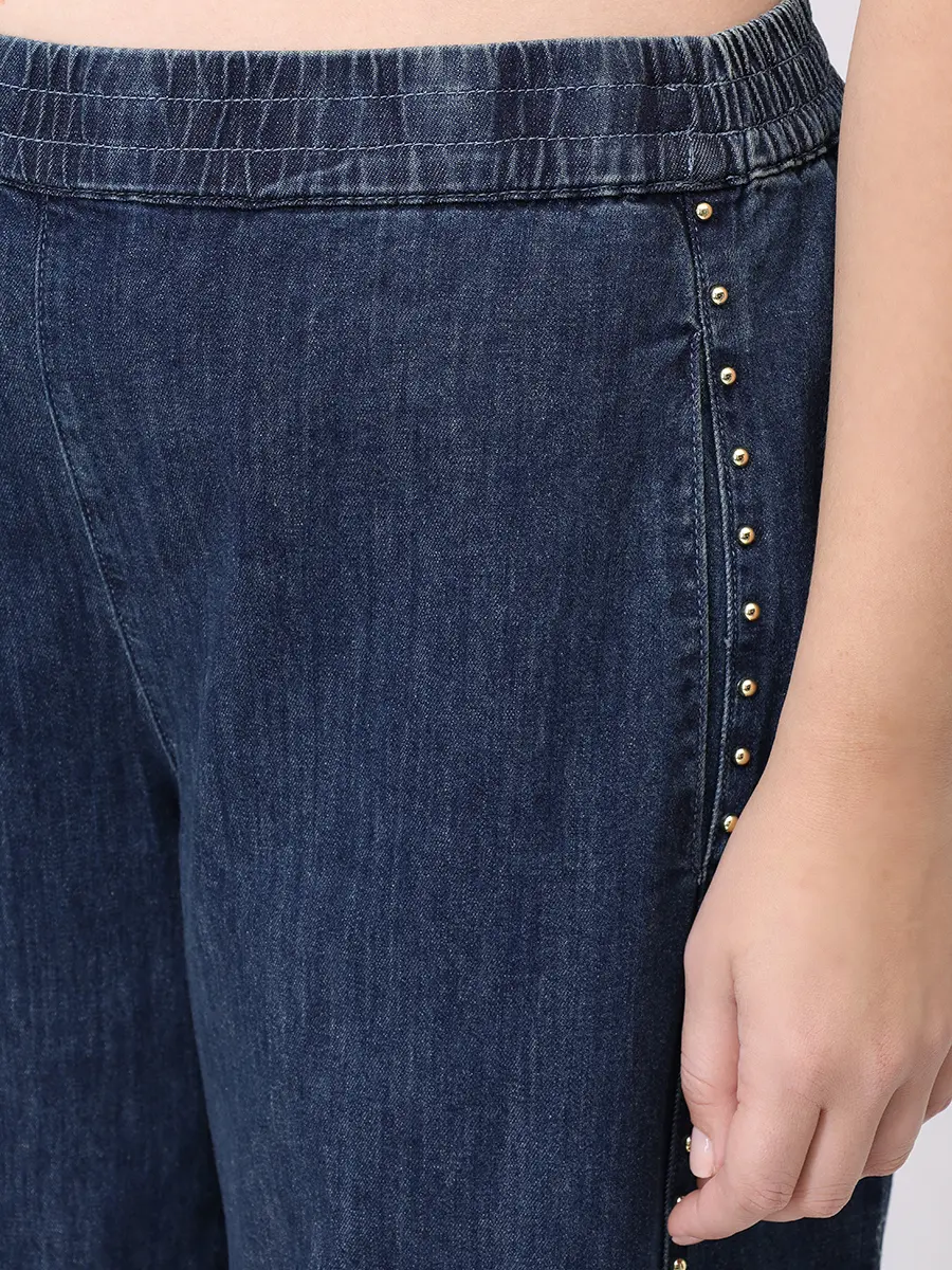 Джинсы хлопковые ELENA MIRO P481P026XJ34 Синий  Фото 5