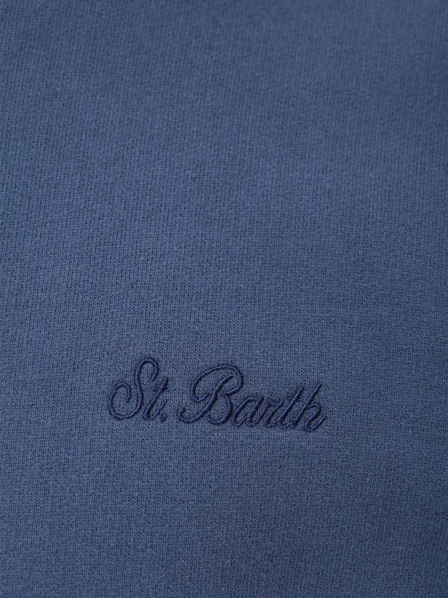 Толстовка хлопковая MC2 SAINT BARTH DUNKAN - SB 61 EMB Синий  Фото 6