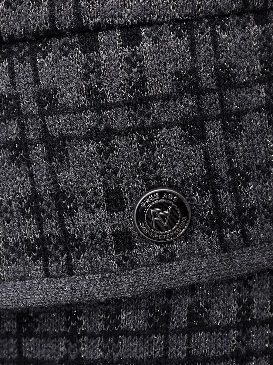 Юбка из шелка и кашемира FREE AGE W26.SK112.6039.991 Серый  Фото 6