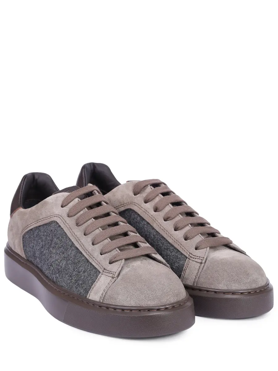 Кеды комбинированные на байке DOUCAL`S DU3322ALEXPJ717OM39 Бежевый  Фото 2