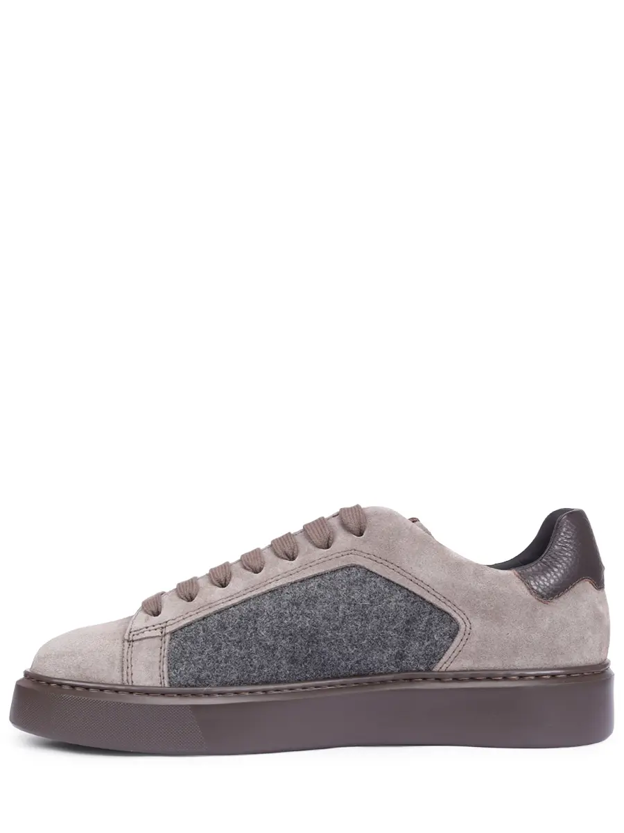 Кеды комбинированные на байке DOUCAL`S DU3322ALEXPJ717OM39 Бежевый  Фото 3