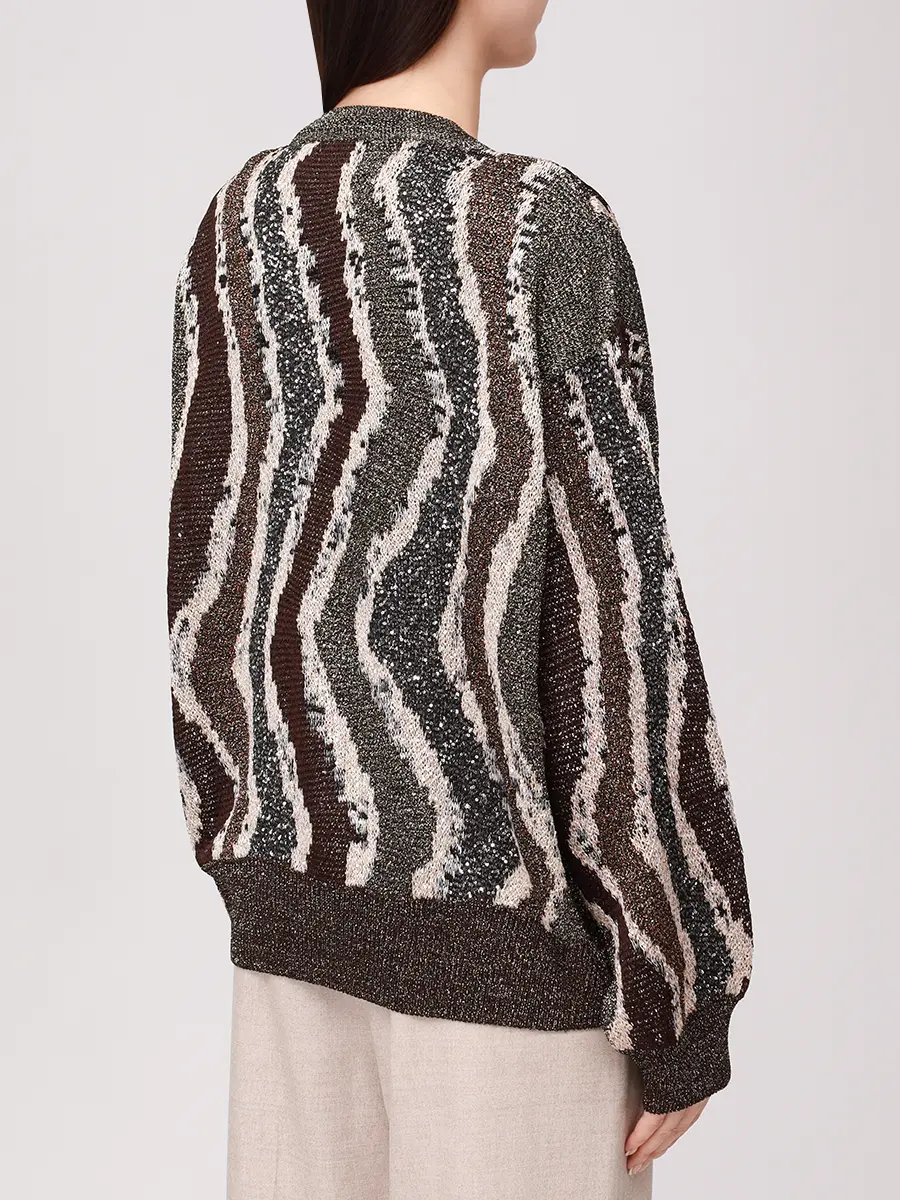 Кардиган с пайетками MISSONI DS25WM0C-BK01C8 S80E2 Бежевый  Фото 3