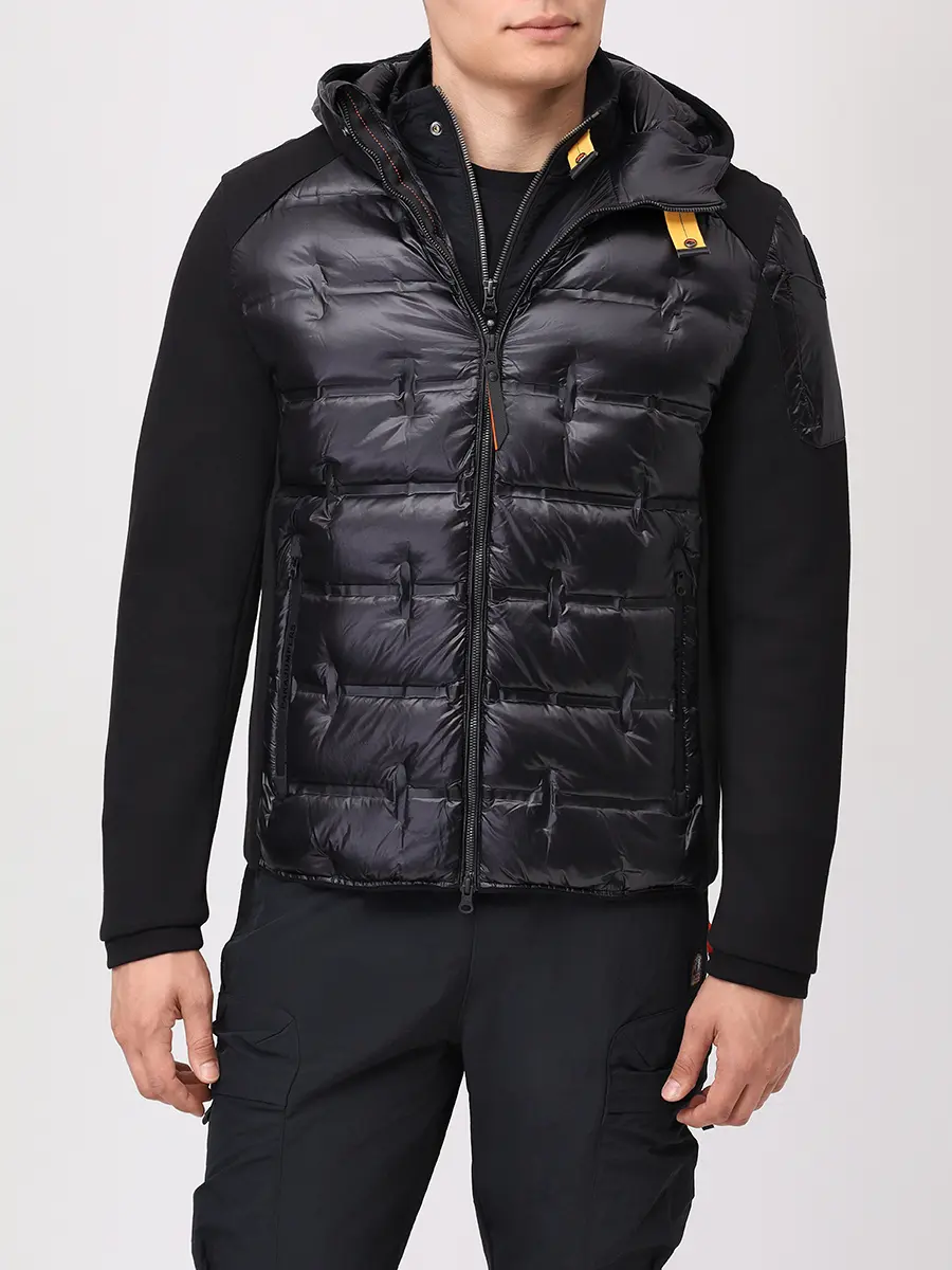Куртка комбинированная PARAJUMPERS 25WMPMHYQP01/0541 Черный  Фото 4