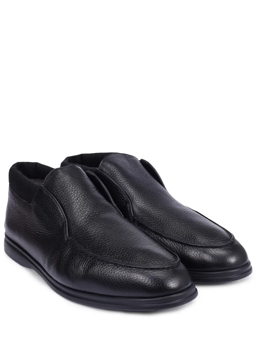 Ботинки кожаные на меху ALDO BRUE` AB5385+R-CMAL.A Черный  Фото 2