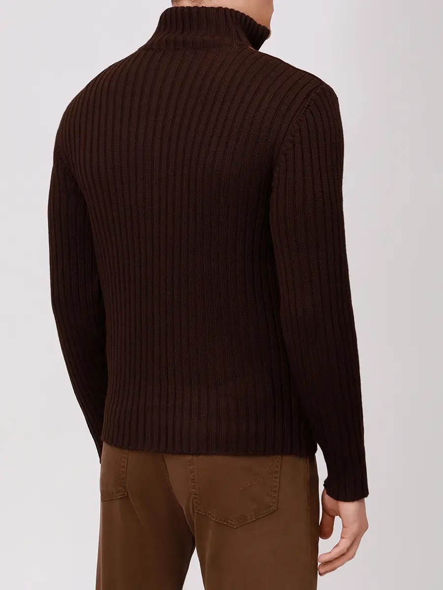 Кардиган комбинированный DANIELE FIESOLI 0136/33 MORO Коричневый  Фото 3