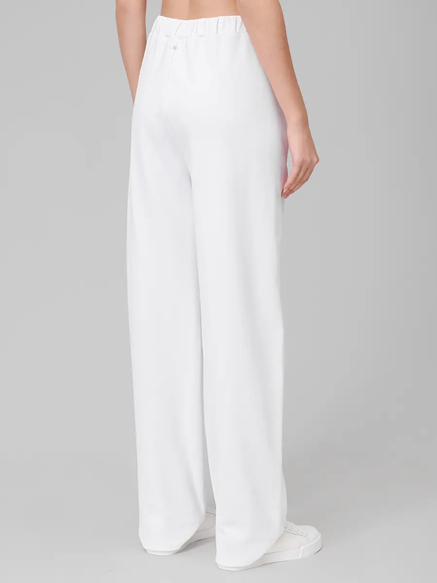 Брюки хлопковые LORENA ANTONIAZZI I2576PA61A_3674 100 Белый  Фото 3