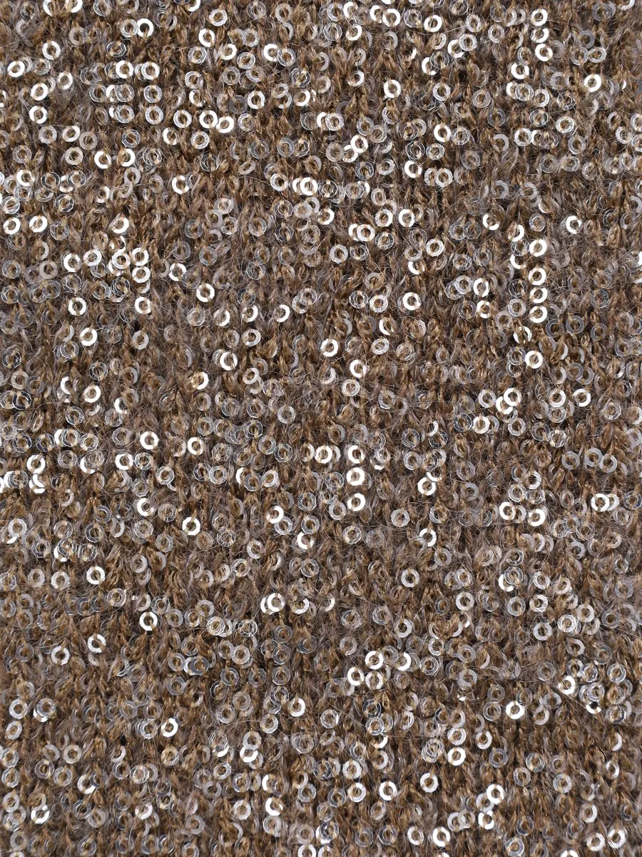 Перчатки с пайетками BRUNELLO CUCINELLI MPN568279P CKO09 Коричневый  Фото 3