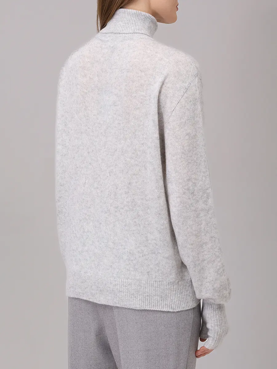 Свитер из кашемира и шелка KITON D5672331065009 Серый  Фото 3