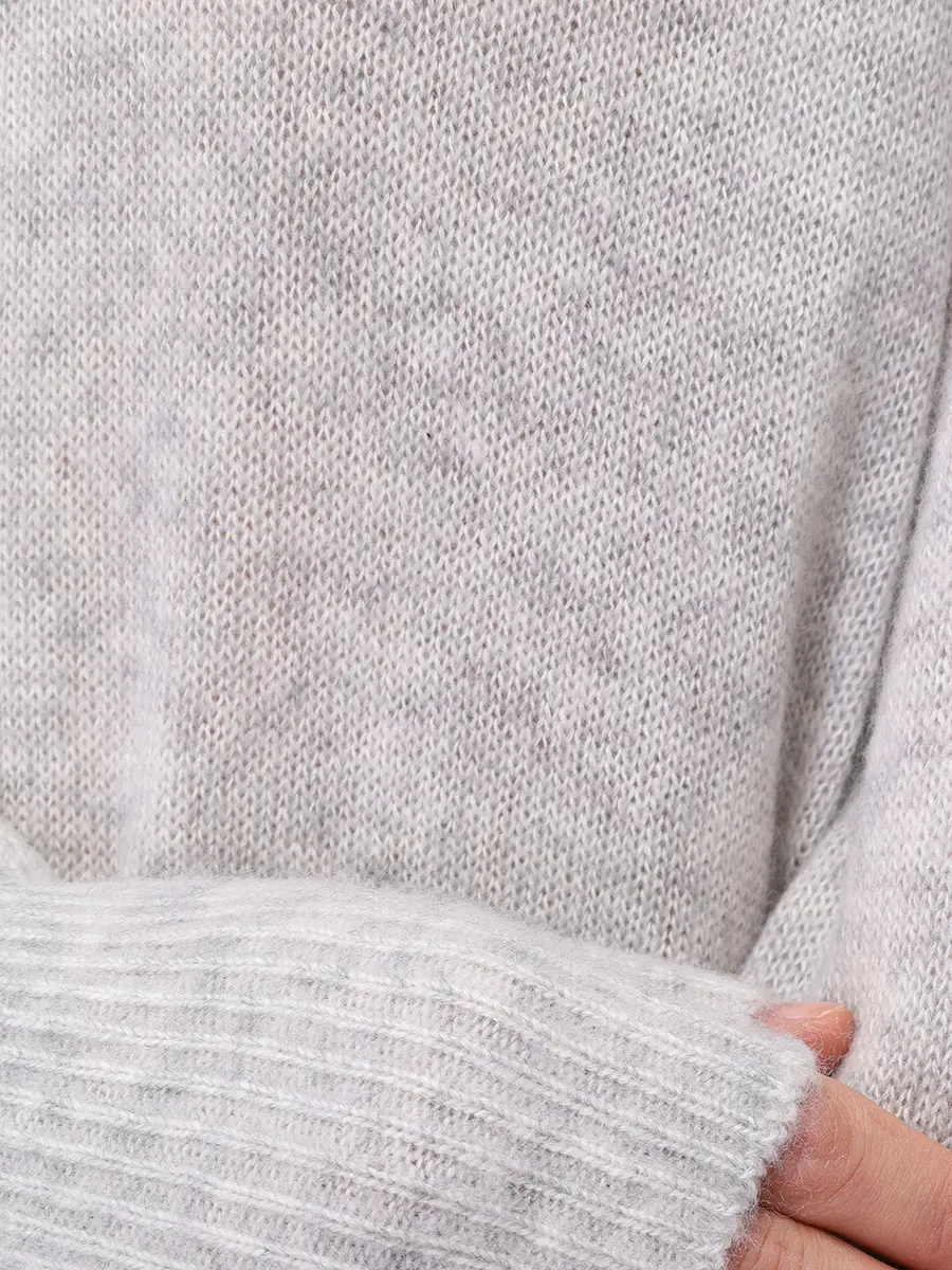 Свитер из кашемира и шелка KITON D5672331065009 Серый  Фото 5