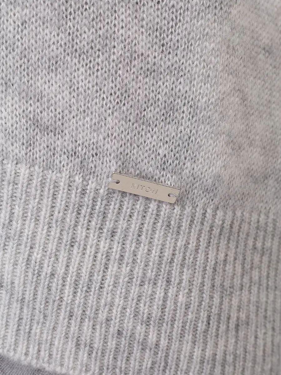 Свитер из кашемира и шелка KITON D5672331065009 Серый  Фото 6