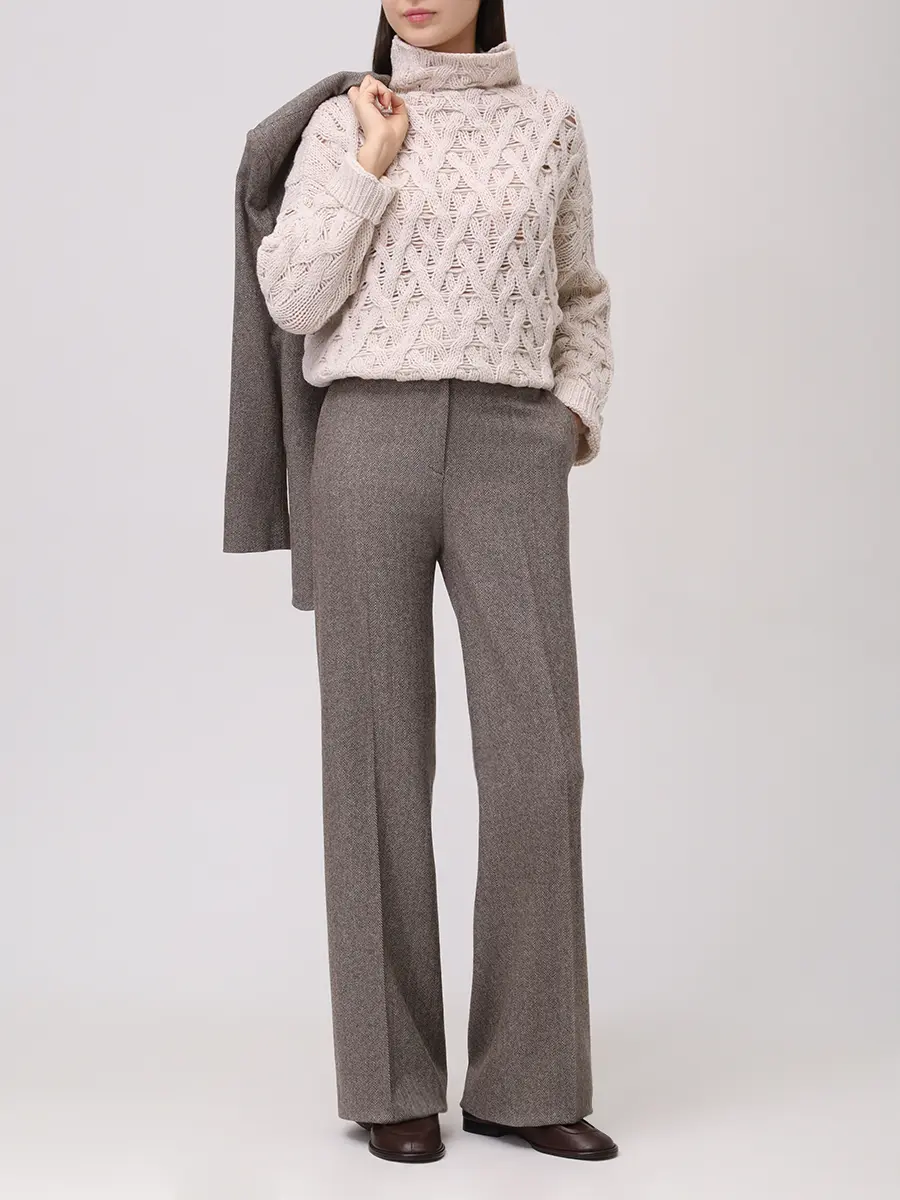 Свитер шерстяной ANTONELLI FIRENZE 41629P-01729-20102 Кремовый  Фото 2