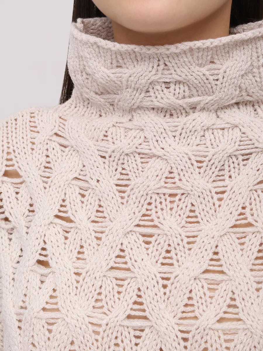 Свитер шерстяной ANTONELLI FIRENZE 41629P-01729-20102 Кремовый  Фото 5